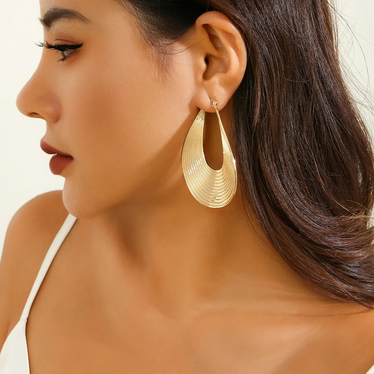 Golden Reverie Steampunk Hoop Earrings