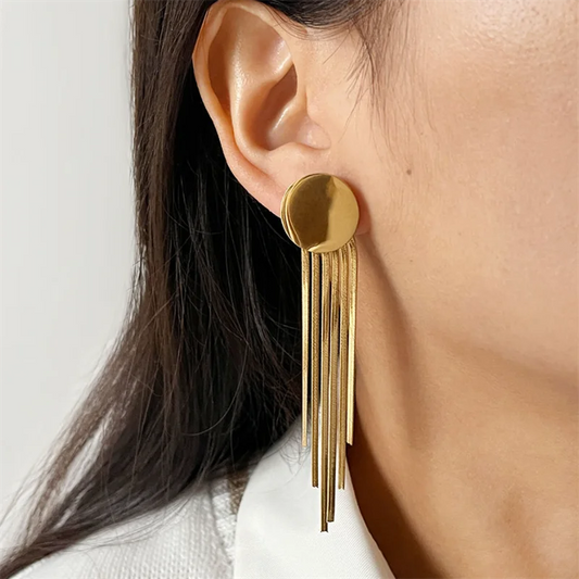 Modern Punk Tassel Stud Earrings - Saphi Chic 